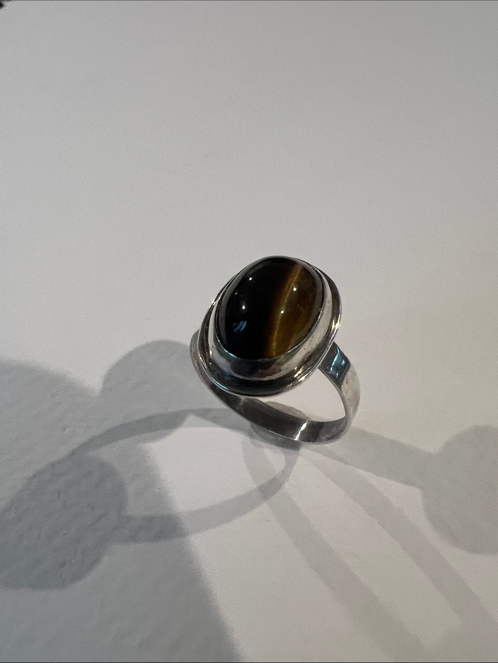 Handmade Sterling Silver Tigers Eye Ring - Picture 2 of 4